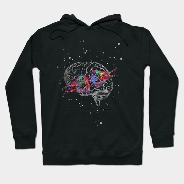 Synapse receptor and brain Hoodie by RosaliArt